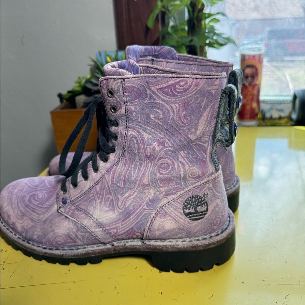 Prince Purple Reign x Timberland Purple Boots Sz 9M - Picture 3 of 15